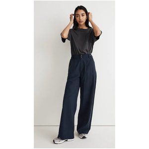 Madewell $118 Petite Wide Leg Harlow pant Indigo Size P0